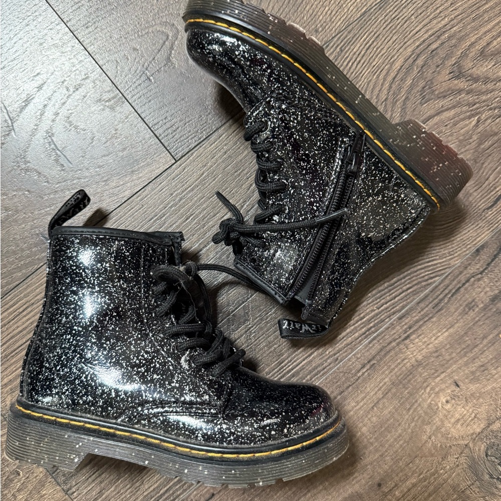 Dr. Martens 1460 Boots Sparkly Black Kids size 12